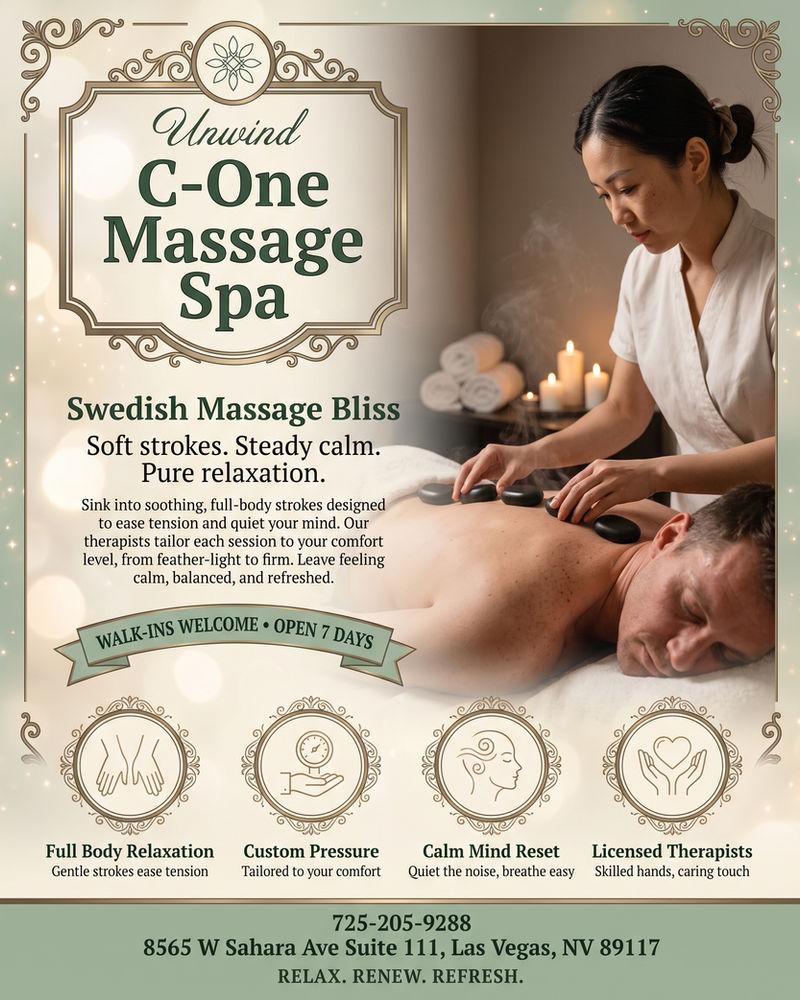 C-One Massage Spa — Unwind