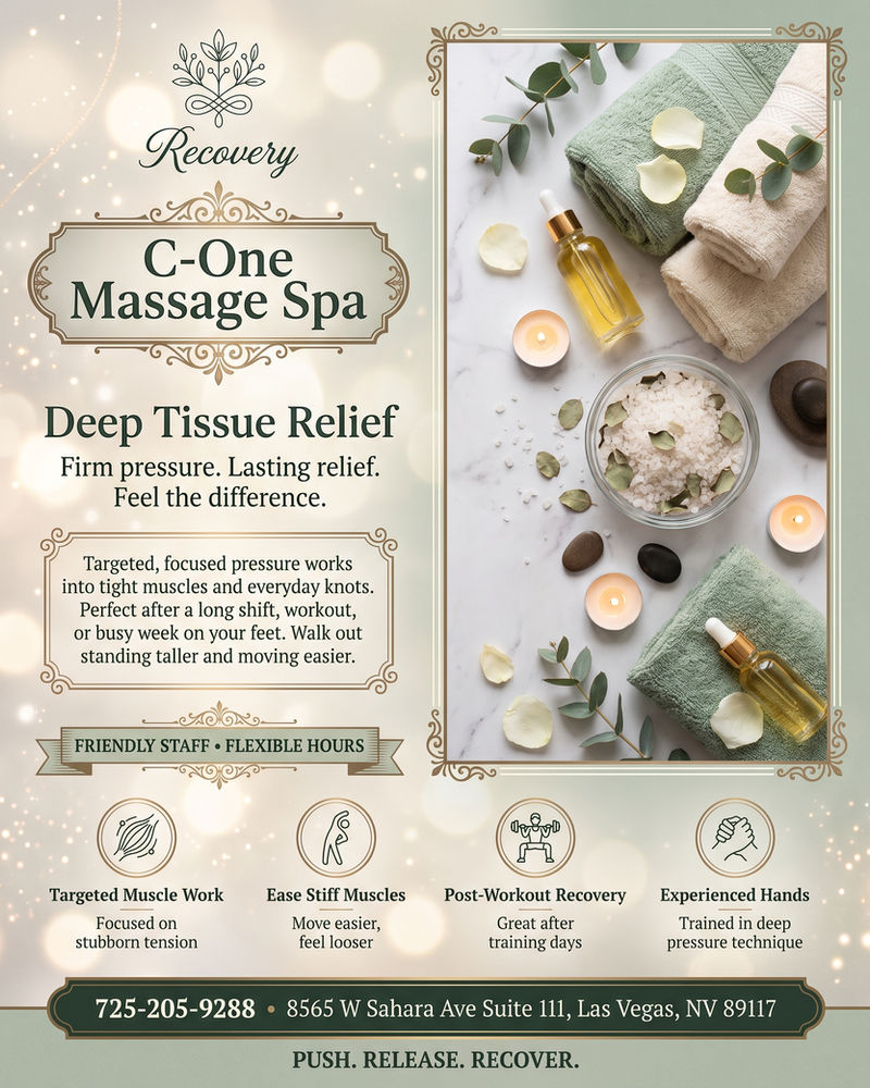 C-One Massage Spa — Deep Tissue Relief